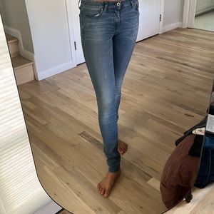 Diesel skinny skinzee skinny blue jeans